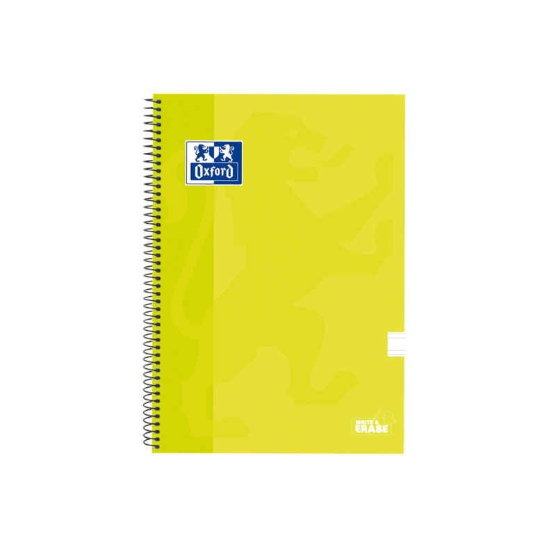 Taccuino a spirale classico Oxford School con copertina extra rigida scrivi e cancella - Folio a righe 3,5 mm - 80 fogli - Color Taccuino a spirale classico Oxford School con copertina extra rigida scrivi e cancella - Folio a righe 3,5 mm - 80 fogli - Color