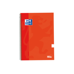 Oxford School Classic Cuaderno Espiral Tapa Extradura Write&Erase - Pauta 3.5mm con Margen - 80 Hojas - Color Naranja
