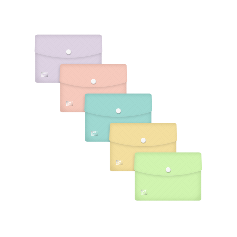 Spilla Oxford Oxfurban A6 PP TR Past STD - Resistente e durevole - Formato A6 - Ideale per organizzare documenti - Colori pastel