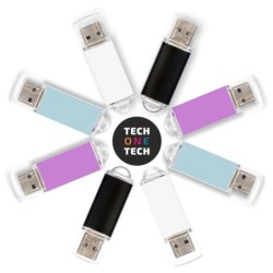 TechOneTech Basic Pro Series Confezione risparmio da 8 unità flash USB 2.0 da 32 GB - Colori assortiti (Pendrive)