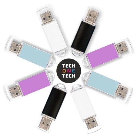 TechOneTech Basic Pro Series Confezione risparmio da 8 unità flash USB 2.0 da 32 GB - Colori assortiti (Pendrive)