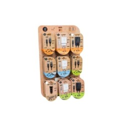 TechOneTech Expositor de 27 Cables y Cargadores para Smartphone - Unidades Surtidas