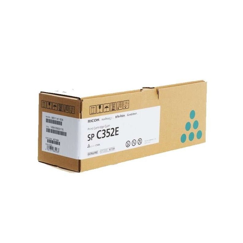 Cartuccia toner originale ciano Ricoh SP C352E - 408216/SP C352E