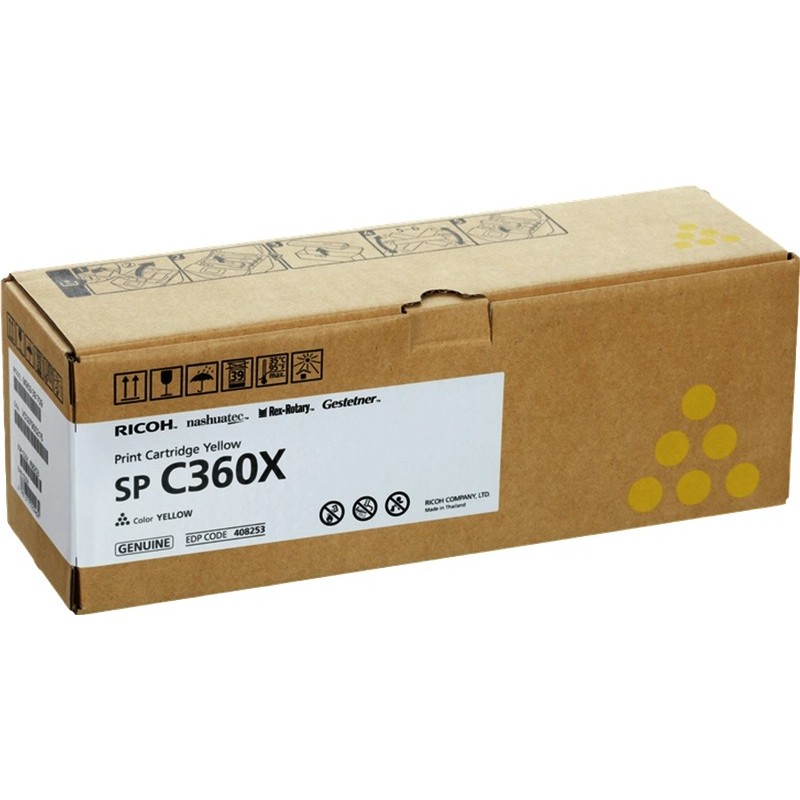 Cartuccia toner giallo originale Ricoh Aficio SP-C361 - 408253/SPC360X