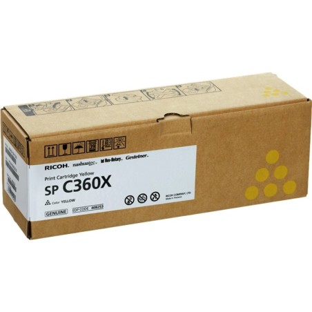 Cartuccia toner giallo originale Ricoh Aficio SP-C361 - 408253/SPC360X