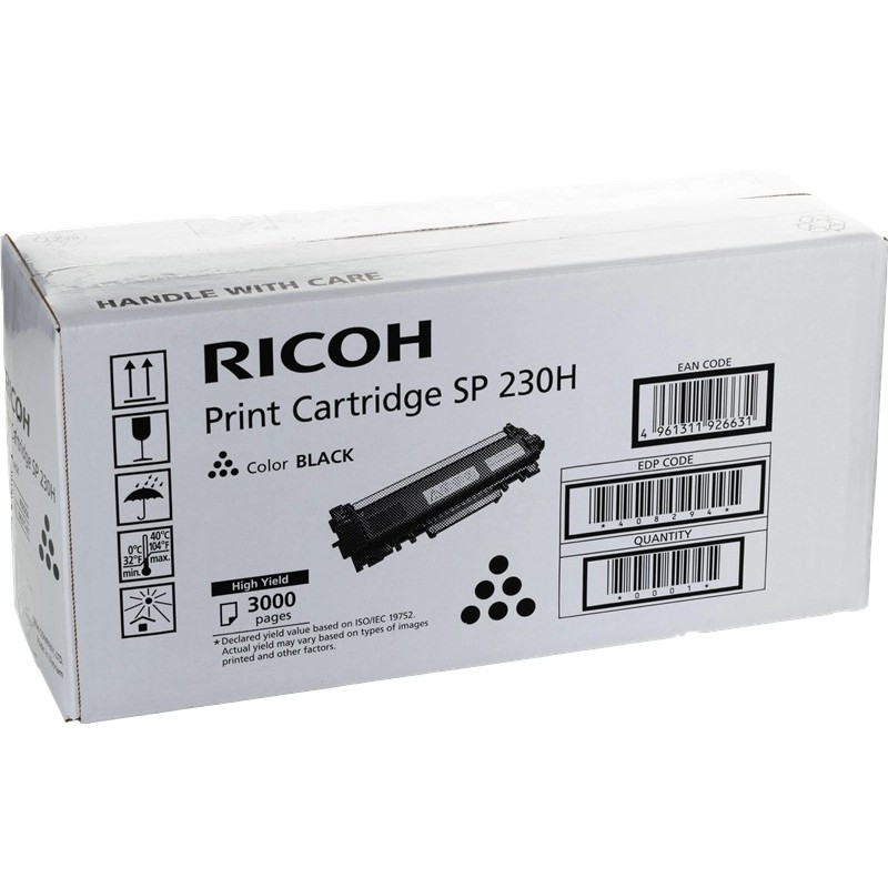 Cartuccia toner nero originale Ricoh SP230 - 408294/SP 230H