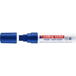 Pennarello a gesso liquido Edding 4090 - Punta a scalpello - Tratto tra 4 e 15 mm - Odore neutro - Colore blu 5pz 5pz