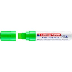 Edding 4090 Rotulador de Tiza Liquida - Punta Biselada - Trazo entre 4 y 15mm - Olor Neutro - Color Verde Claro