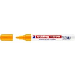 Edding 4095 Pennarello a gesso liquido - Punta rotonda - Linea tra 2 e 3 mm - Odore neutro - Colore arancione neon 10pz 10pz