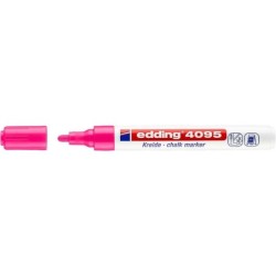 Edding 4095 Pennarello a gesso liquido - Punta rotonda - Tratto tra 2 e 3 mm - Odore neutro - Colore rosa neon 10pz 10pz