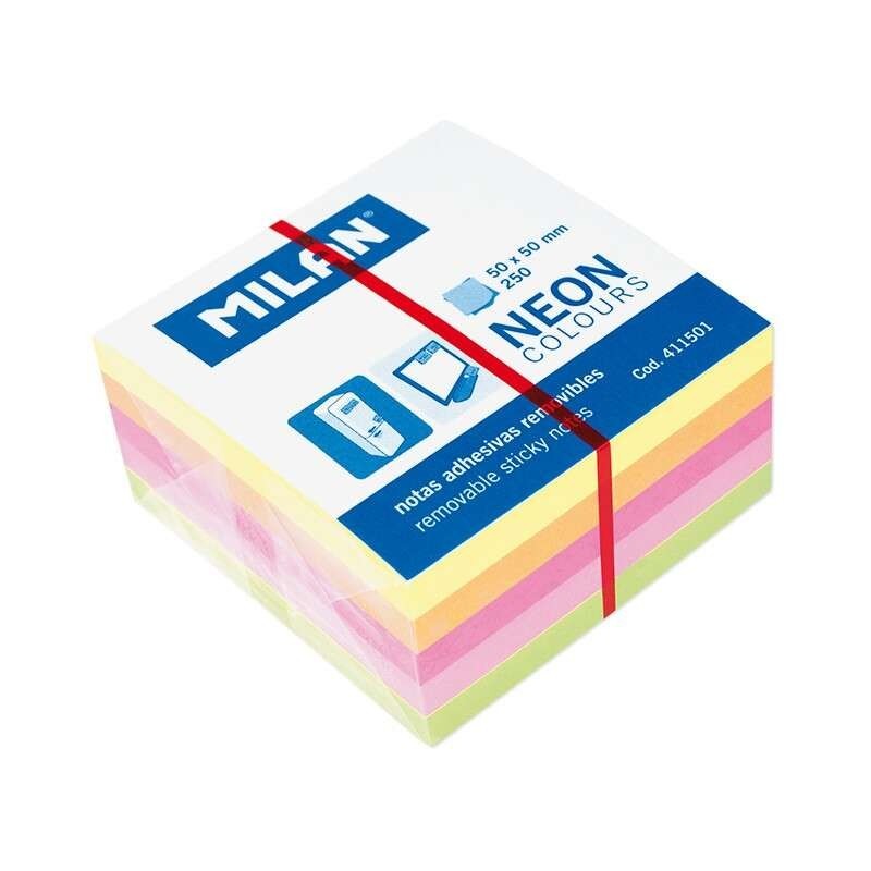 Blocco Milan da 250 mini foglietti adesivi neon - Rimovibili - Misure 50 mm x 50 mm - Colori assortiti 12pz 12pz Blocco Milan da 250 mini foglietti adesivi neon - Rimovibili - Misure 50 mm x 50 mm - Colori assortiti 12pz 12pz