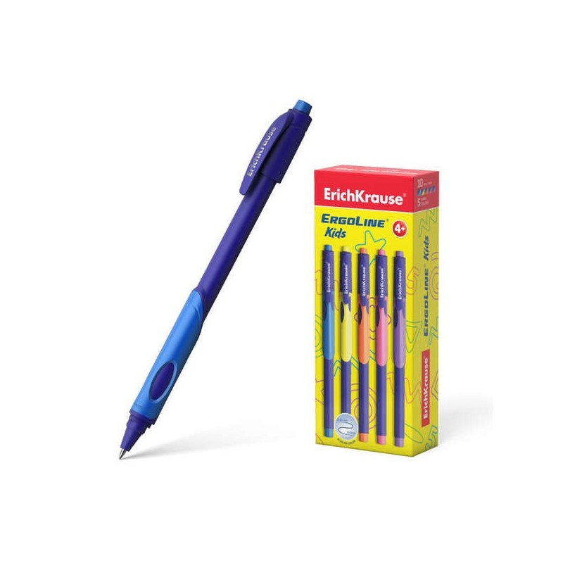 Penna a sfera per bambini Erichkrause Ergoline - Tecnologia Ultra Glide - Inchiostro blu 10pz 10pz Penna a sfera per bambini Erichkrause Ergoline - Tecnologia Ultra Glide - Inchiostro blu 10pz 10pz