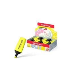 Erichkrause Visioline Mini Fluorescent - Emoticon divertenti - Punta smussata - Colore giallo 10pz 10pz