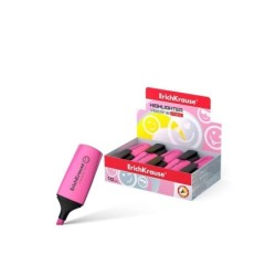 Erichkrause Visioline Mini - Miniformato Fluorescente - Emoticonos Divertidos - Color Rosa
