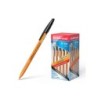 Erichkrause Boligrafo R-301 Naranja Stick 0.7 - Cuerpo Hexagonal Opaco - Punta de 0.7mm - Tinta de Secado Rapido - Color Negro