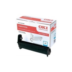 Tamburo di stampa originale OKI C5800/C5900/C5550MFP ciano - 43381723