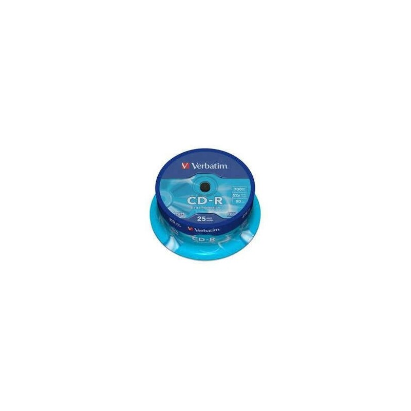 Verbatim CD-R 52x 700MB (Tarrina 25 Uds) Verbatim CD-R 52x 700MB (Tarrina 25 Uds)