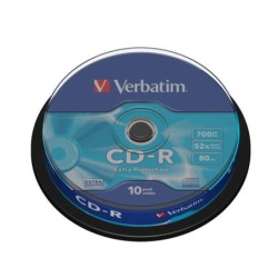CD-R Verbatim 52x 700 MB (10 unità di latta)