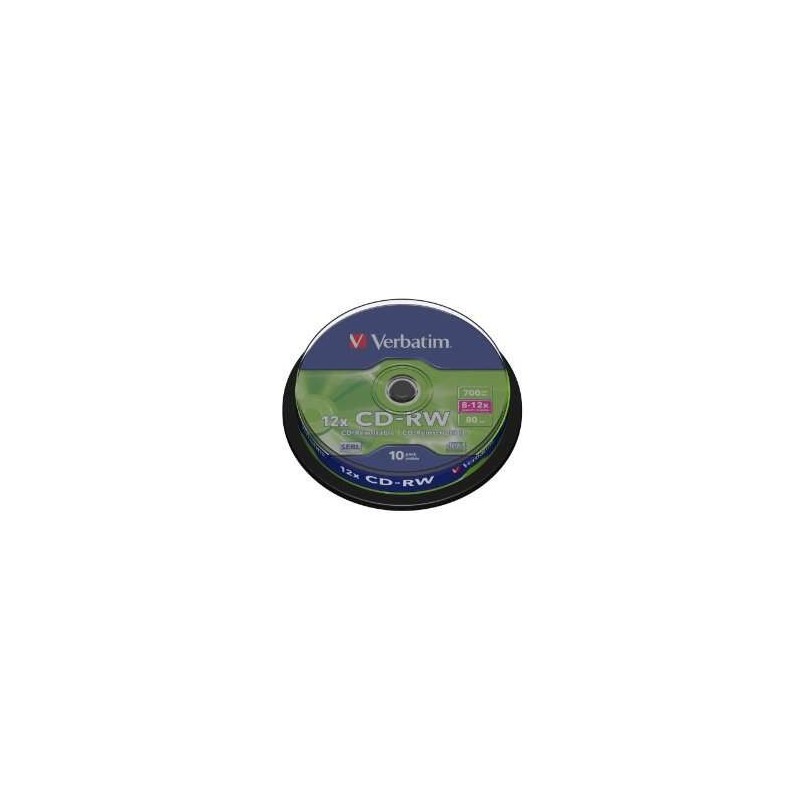 Verbatim CD-RW riscrivibile 8-12x 700 MB (10 unità di latta) Verbatim CD-RW riscrivibile 8-12x 700 MB (10 unità di latta)