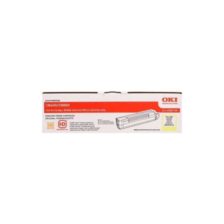 Cartuccia toner giallo originale OKI C8600/C8800 - 43487709