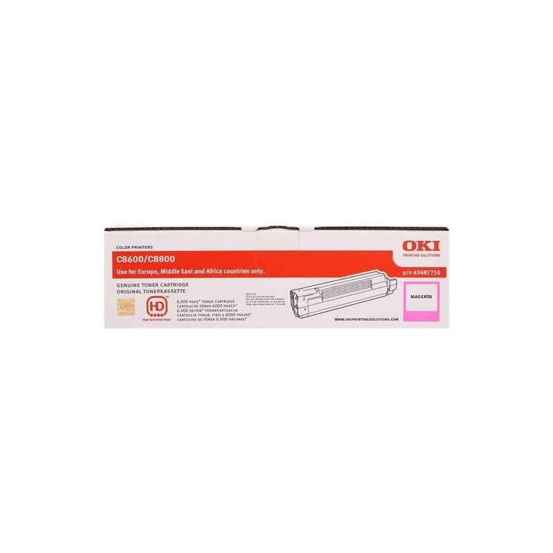 Cartuccia toner originale magenta OKI C8600/C8800 - 43487710