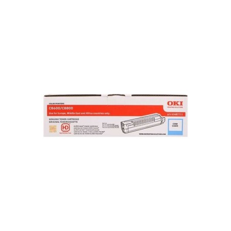 Cartuccia toner originale ciano OKI C8600/C8800 - 43487711
