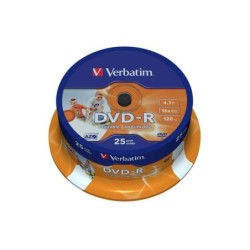 Verbatim DVD-R Printables 16x 4.7GB (Tarrina 25 Uds)