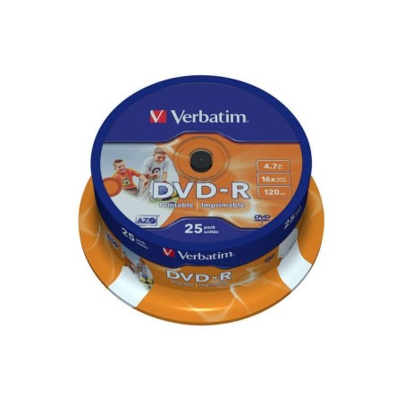 Stampabili DVD-R Verbatim 16x 4,7 GB (vasca da 25 unità)