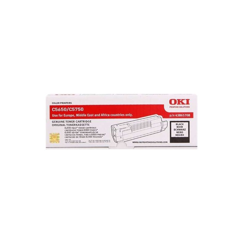 Cartuccia toner nero originale OKI C5650/C5750 - 43865708
