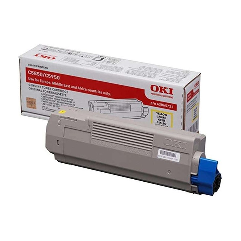 Cartuccia toner giallo originale OKI C5850/C5950/MC560 - 43865721 Cartuccia toner giallo originale OKI C5850/C5950/MC560 - 43865721