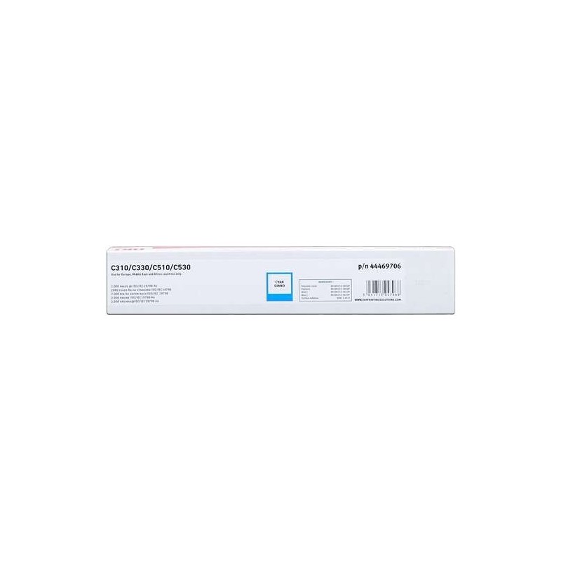 OKI C310/C510/MC351/MC361 Cyan Cartucho de Toner Original - 44469706 OKI C310/C510/MC351/MC361 Cyan Cartucho de Toner Original - 44469706