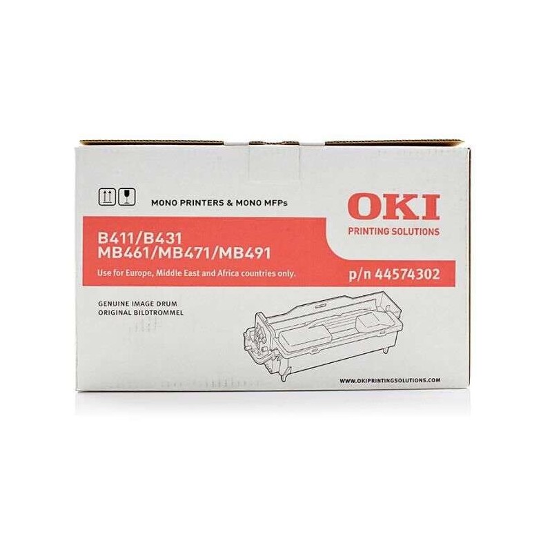 Tamburo immagine originale OKI B411/B431/MB461/MB471/MB491/B412/B432/B512/MB472/MB492/MB562 - 44574302 (Tamburo) Tamburo immagine originale OKI B411/B431/MB461/MB471/MB491/B412/B432/B512/MB472/MB492/MB562 - 44574302 (Tamburo)
