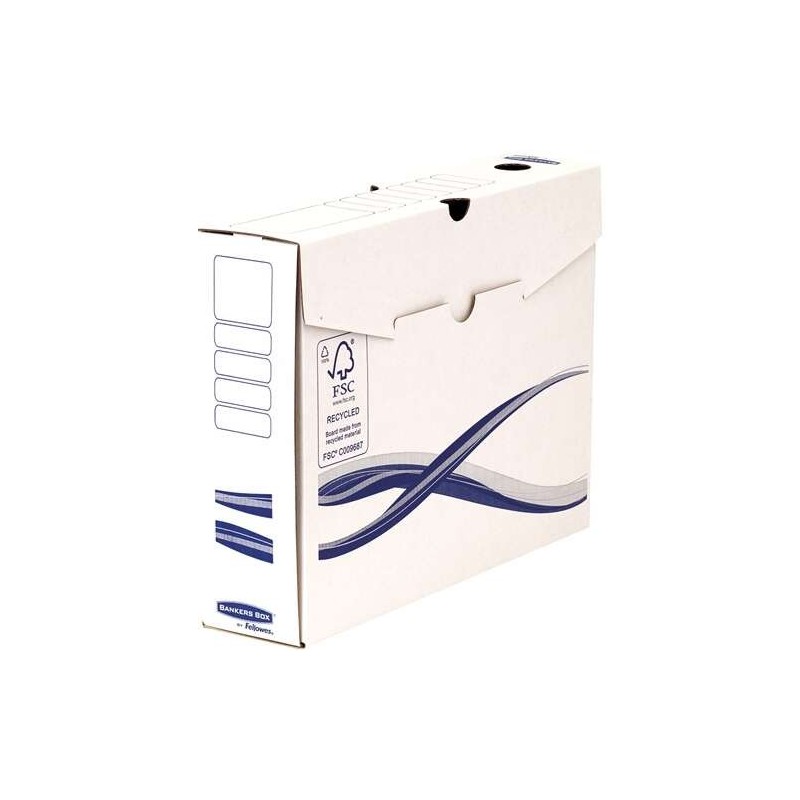 Fellowes Bankers Box Confezione Base da 25 Scatole per File Definitivi A4+ 80mm - Assemblaggio Manuale - Certificazione FSC in C Fellowes Bankers Box Confezione Base da 25 Scatole per File Definitivi A4+ 80mm - Assemblaggio Manuale - Certificazione FSC in C