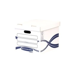 Fellowes Bankers Box Basic Contenedor de Archivos - Montaje Manual - Carton Reciclado Certificacion FSC