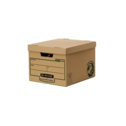 Fellowes Bankers Box Earth Gran Contenedor de Archivos - Montaje Manual - Carton Reciclado Certificacion FSC - Color Marron