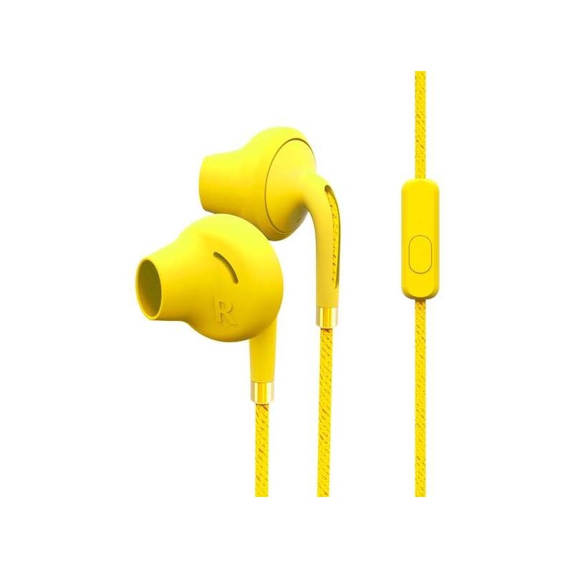 Cuffie Energy Sistem Style 2+ - Bassi profondi - Microfono - Controllo conversazione - Doppia lunghezza - Colore Giallo Cuffie Energy Sistem Style 2+ - Bassi profondi - Microfono - Controllo conversazione - Doppia lunghezza - Colore Giallo