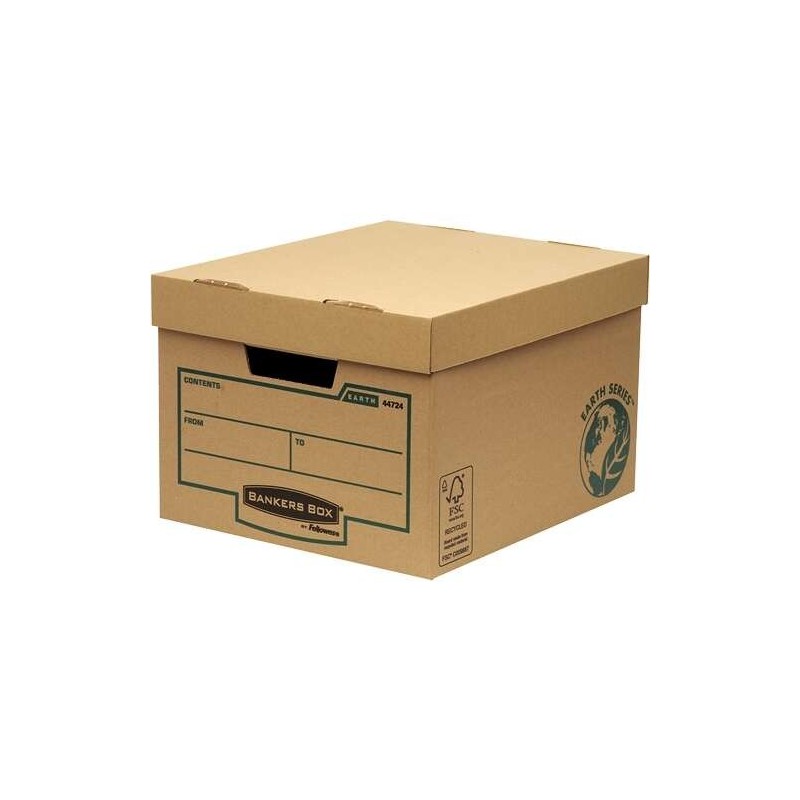 Fellowes Bankers Box Earth Contenedor de Archivos - Montaje Manual - Carton Reciclado Certificacion FSC - Color Marron Fellowes Bankers Box Earth Contenedor de Archivos - Montaje Manual - Carton Reciclado Certificacion FSC - Color Marron