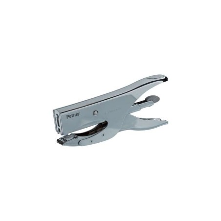 Cucitrice a pinza Petrus 222 - Fino a 40 fogli - Pinzatura chiusa e aperta - Design ergonomico - Colore cromato