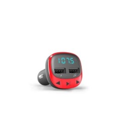 Energy Sistem Transmisor FM para el Coche - MicroSD - Carga USB - USB MP3 - Color Rojo