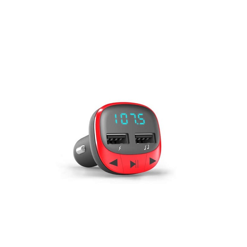 Trasmettitore FM Energy Sistem per Auto - MicroSD - Ricarica USB - USB MP3 - Colore Rosso Trasmettitore FM Energy Sistem per Auto - MicroSD - Ricarica USB - USB MP3 - Colore Rosso