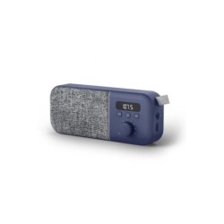 Energy Sistem Fabric Box Radio Portatil - Sintonizador Digital - Banda FM 87,5 - 108 MHz - Autonomia hasta 8h - Color Azul/Gris