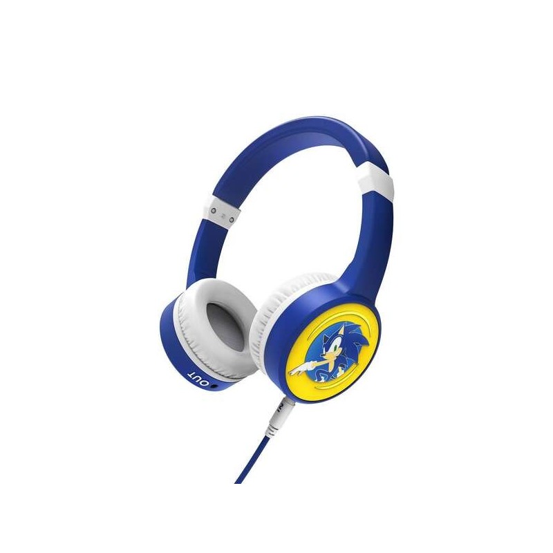 Energy Sistem Lol&Roll Sonic Kids Auriculares - Compartir Musica - Cordon Desmontable - 85 DB Limite de Volumen - Color Azul