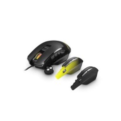 Mouse da gioco Energy Sistem ESG M5 Triforce - 10000 dpi - Pulsanti di controllo 8/10/15 - Peso adattivo - Luci RGB - Colore ner