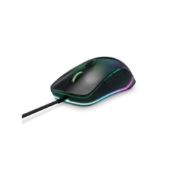 Mouse da gioco Energy Sistem ESG M3 Neon - Effetto specchio - Cavo USB intrecciato - Luce LED RGB - 7200 dpi - Colore nero