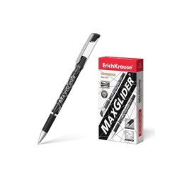 Erichkrause Boligrafo Maxglider - Ultra Glide Technology - Punta Hibrida - Tinta Color Negro