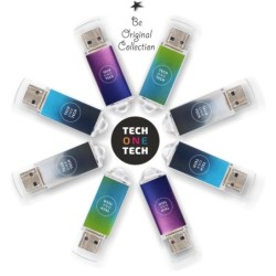 TechOneTech Be Original Gradient Savings Confezione da 8 unità flash USB 2.0 da 32 GB - Disegni assortiti (Pendrive)