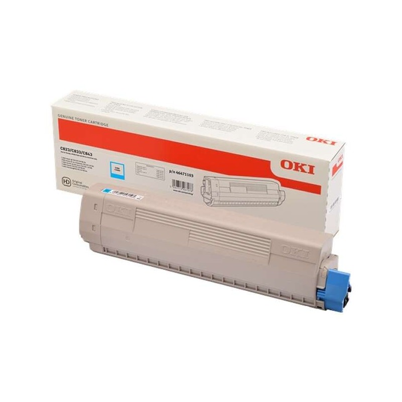 Cartuccia toner originale ciano OKI C823/C833/C843 - 46471103