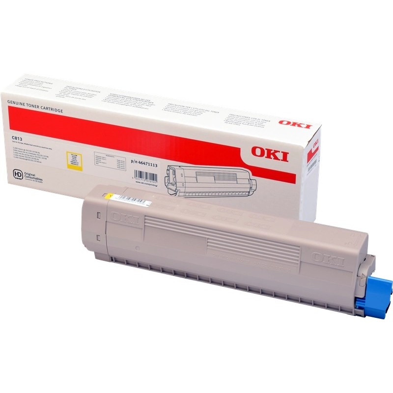 Cartuccia toner originale giallo OKI C813 - 46471113