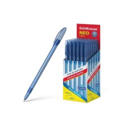 Penna a sfera Erichkrause Neo Original - Punta ad ago sofisticata a punta fine - Corpo rotondo traslucido opaco - Inchiostro blu