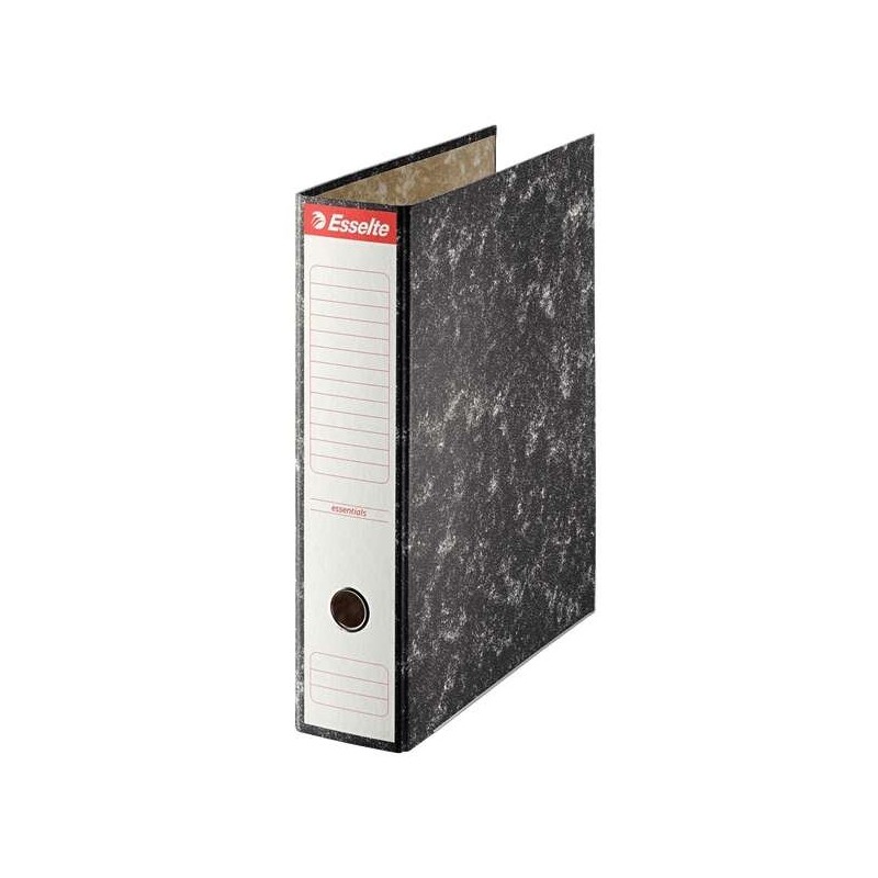 Raccoglitore a leva Esselte - Cartoncino - Formato Folio - Dorso 75 mm - Capacità per 500 fogli - Colore nero screziato 20pz 20p Raccoglitore a leva Esselte - Cartoncino - Formato Folio - Dorso 75 mm - Capacità per 500 fogli - Colore nero screziato 20pz 20p